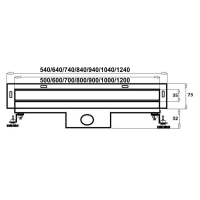 Odpływ liniowy ŚCIENNY 2w1 pod płytkę - 100 cm