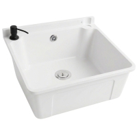 ZLEW KOMORA GOSPODARCZA BIAŁA ZLEWOZMYWAK POLIPROPYLEN 51 cm