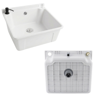 ZLEW KOMORA GOSPODARCZA BIAŁA ZLEWOZMYWAK POLIPROPYLEN 51 cm