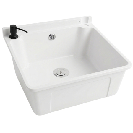 ZLEW KOMORA GOSPODARCZA BIAŁA ZLEWOZMYWAK POLIPROPYLEN 51 cm