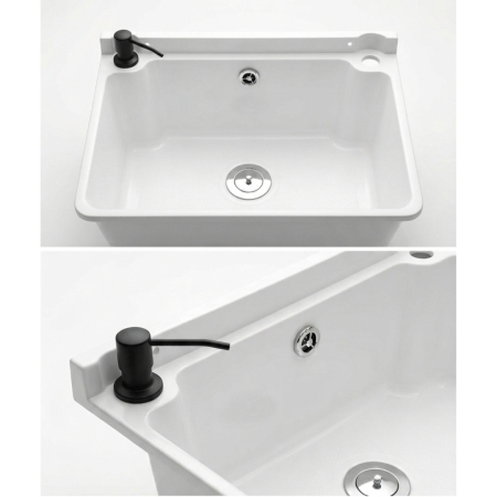 ZLEW KOMORA GOSPODARCZA BIAŁA ZLEWOZMYWAK POLIPROPYLEN 51 cm