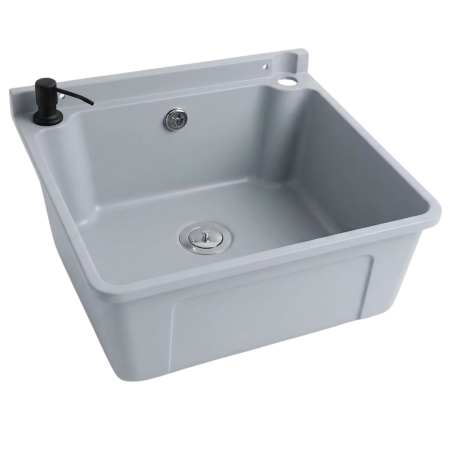 ZLEW KOMORA GOSPODARCZA SZARA ZLEWOZMYWAK POLIPROPYLEN 51 cm