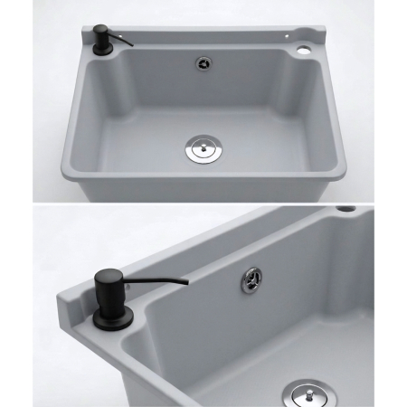 ZLEW KOMORA GOSPODARCZA SZARA ZLEWOZMYWAK POLIPROPYLEN 51 cm